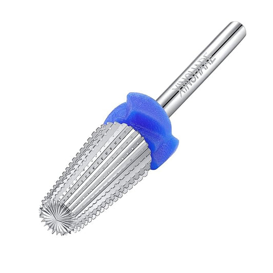 5 in 1 Nail Drill Bits Carbide Multi-function Cuticle Nail Bit 3/32", 2 Way Rotate Efile Bits, Fast Remove Acrylic Hard Nail Gel for Both Left and Right Handed, Manicure Pedicure, Medium (M)