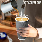 BYSNOW 500 Pack 16 oz Paper Coffee Cups - Image 6