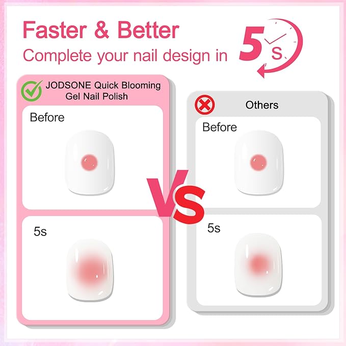 JODSONE 10ML Blooming Gel Nail Polish Clear Marble Nail Nail Art Accessories for Spreading Effects, Floral Print, Watercolor Design for Women