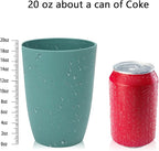 Homienly Plastic Cups Reusable 8 PCS Wheat Straw Cups a Good Alternative - Image 3