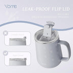 YOME 10oz Bow Grey Insulated Coffee Mug - Image 5