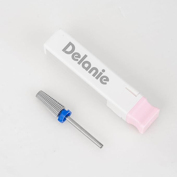 Delanie 5-in-1 Carbide Nail Drill Bit for Professional Nail Tech, 3/32", Medium Grit