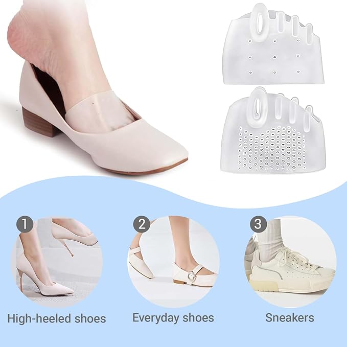 Silicone Toe Separators for Women & Men,Bunion Correctors,with Breathable Soft Gel Design, Universal Fit for Multiple Colors Available (4 Packs)