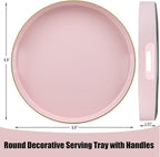Pink Round Decorative Tray - Image 3