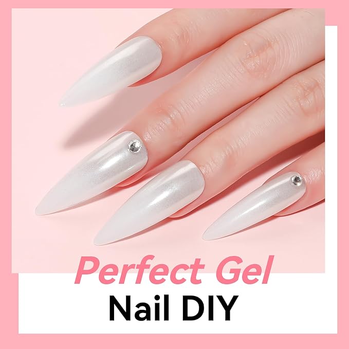 Makartt Poly Nail Gel,White,50ML,Nail Extension Builder for French Manicure, Hard Gels for Nails Strengthener-Long-Lasting and Easy to Use Supplies Salon Nail Art Design Easy DIY at Home
