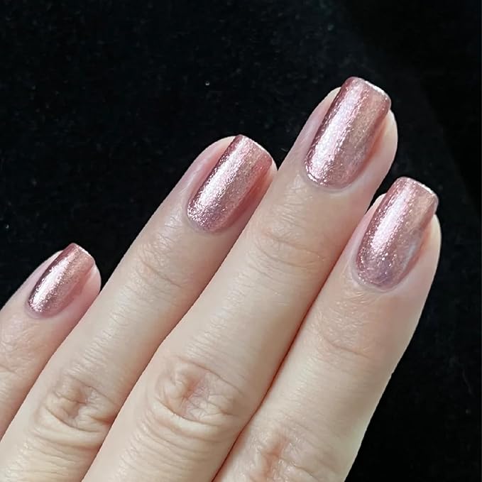 COSMOO Mermaid Pearl Nail Polish Pink Aurora Effect Nail Polish, Fast Drying & Long Lasting, Trendy DIY at Home Nail Gift