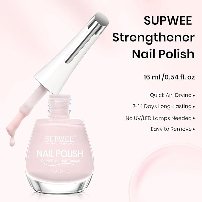 Nail Strengthener and Growth, Nail Repair for Damaged for Hardener Extra Strong, Ridge Filler Natural Nails Polish