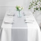 Manyshofu Silver Satin Table Runner 12x108 - Image 8