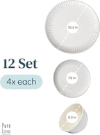 12 Piece Stoneware Dinnerware Set - Image 3