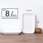 DELLING 8 Inch White Rectangular Plates Set of 3 - Image 2