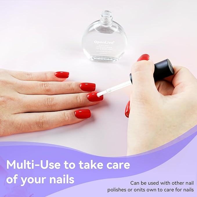Perfume Nail Strengthener 3 IN 1 Quick Dry Nail Polish Strong Repairs Damaged Nail Hardener Long Lasting Shine for Nail 16.5ml