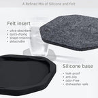 UMIRRO Absorbent Felt & Silicone Drink Coasters Set of 4, - Image 3