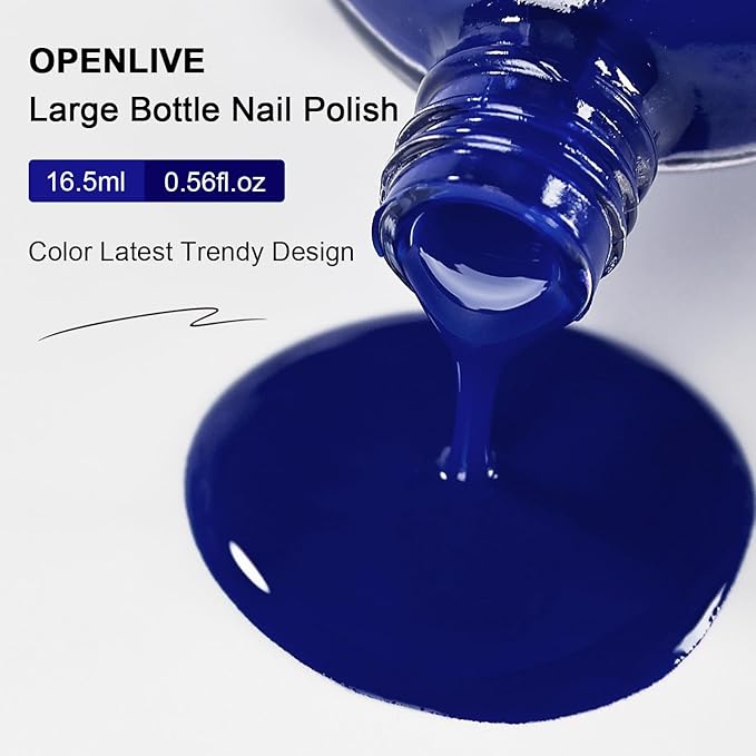 16.5ml Dark Blue Perfume Nail Polish Large Volume Quick Dry Nail Polish, Long Lasting Shine, Fingernail Toenail Nail Art DIY Home Travel Nail Art Gift