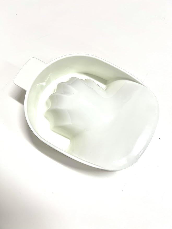 Donna Manicure Bowl Nail Soaking Bowl, Acetone Soak Off Bowl Dip Remover for Nails Manicure Care Soak Bowl White