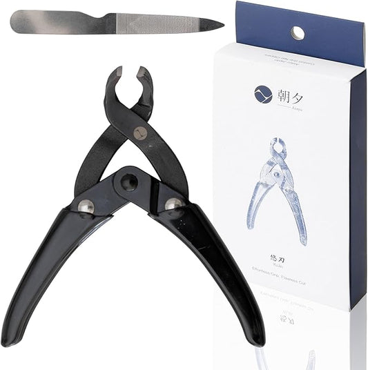Asayu Japan Nail Clippers for Thick Nails – Ergonomic Japanese Nail Trimmer with Lever-Action | High-Carbon Steel (S58C) | Precision for Ingrown Nails & Seniors | Includes Nail File | Made in Japan
