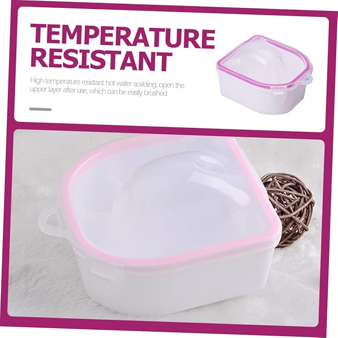 2pcs Nail Soaking Bowl for Nail Polish Gel Dual Soaking Bowl for Manicure Art Supplies Safe Acrylic Material