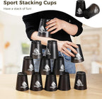 yeesport 12 Sport Stacking Cups Black Training Game - Image 2