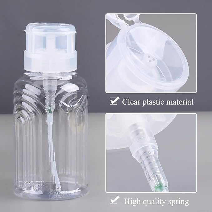 200pcs Nail Polish Remover Lint Free Nail Wipe, Soft Absorbent White Cotton Pad for Eyelash Extension Glue Cleaner Soak To Remove Acrylic Gel Push-Down Pump Dispenser Bottle 290ml(9.81fl.oz)