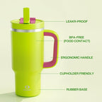 ENCOOL 32 oz Tumbler with Handle and Straw: Stainless Steel Insulated Tumbler - Image 4