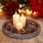 Round Decorative Wooden Serving Trays - Image 3