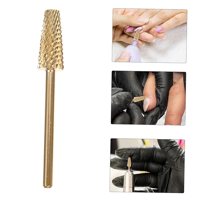 minkissy 2pcs Nail Art Polishing Grinding Manicure Grinding for Nail Care Suitable for Professional and Home Use Tungsten Material Easy to Use