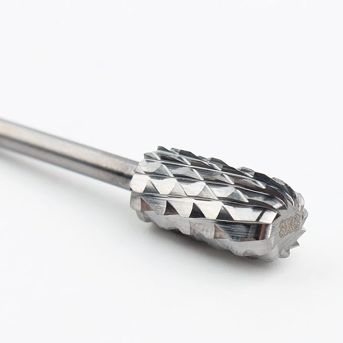 QUNZHAO Nail Drill Bits Dust Droof Bit Tungsten Steel Fast Remove Acrylic or Hard Gel 3/32" Shank - Manicure, Nail Art, Drill Machine Accessories (3X Extra coarse-3XC, Silver)