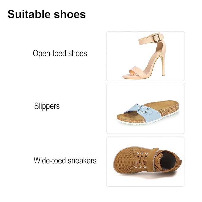 8 Pack Big Toe Spacers Toe Separators for Women Men, Sweat-Absorbent Elasticated Strap Designed and Non-Slip Toe Separators That Do Not Come Off Easily for Overlapping Toes Bunion Correct Toes