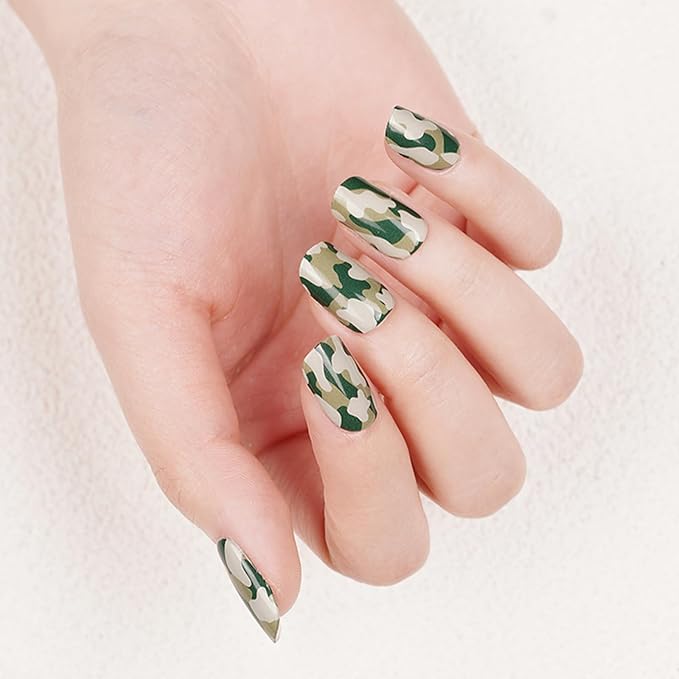 20pcs Semi Cured Gel Nail Strips, Real Nail Polish Art Stickers, Amber White Gel Nail Stickers - Work with Any UV Lamp, Long Lasting Full Wraps with Nails File and Stick