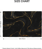 Fiokroo Golden Texture Marble Placemats Set of 4 Table Mats Table Tableware - Image 2