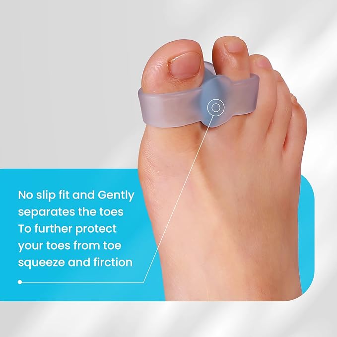Bunion Corrector, Toe Separators with 2 Loops, 10 Pack of Gel Toe Corrector, Big Toe Spacer for Bunion Pain and Overlapping