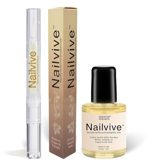NAILVIVE Nail Serum Natural Keratin Nail Treatment Silk Proteins Proven Natural Formula Strengthening Hardening nails Instantly Prevents Splits Chips Peels Cracks on Your Nails