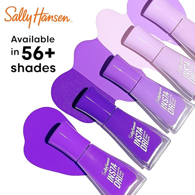 Sally Hansen Insta-Dri Nail Polish | Quick Dry, Long Lasting, Streak-Free Shine | Opaque, Shimmery | 65 Lavish Lilac | Iridescent Lavender Nail Color