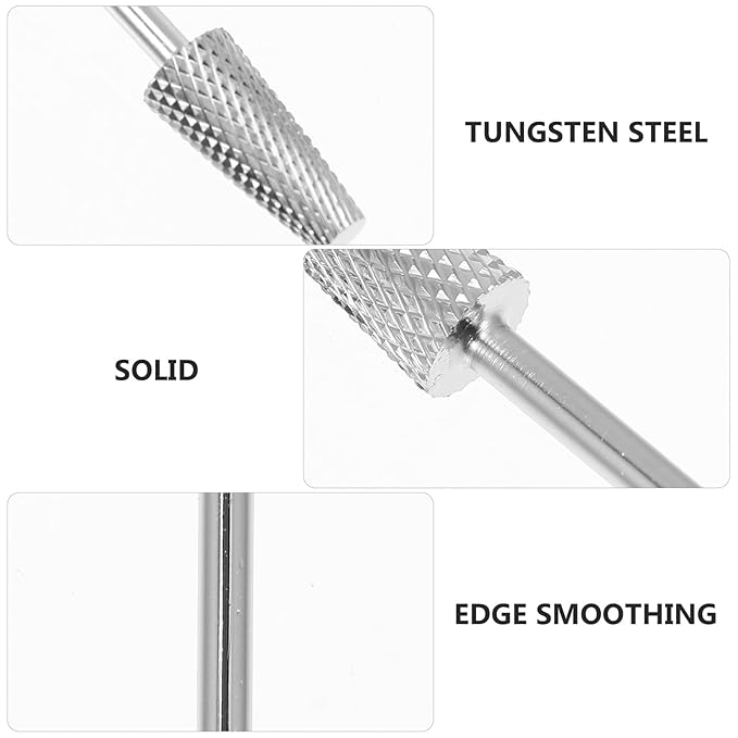 minkissy 3pcs Tapered Barrel Carbide Nail Drill Bit for Nail Polisher Tungsten Steel Conical Nail Drill Head Nail Art Supplies for Electric Nail File Manicure Pedicure