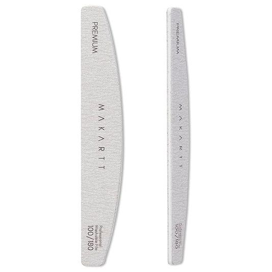 Makartt Nail File, 100/180 Grit Nail Files for Natural Nails, Professional Strong Emery Boards for Nails Doubled Sides Washable Fingernail Files Manicure Tool Set(Zebra-2pcs Trial Set)