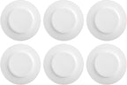Amazon Basics 6-Piece White Dinner Plate Set, Microwave and Dishwasher Safe - Image 3