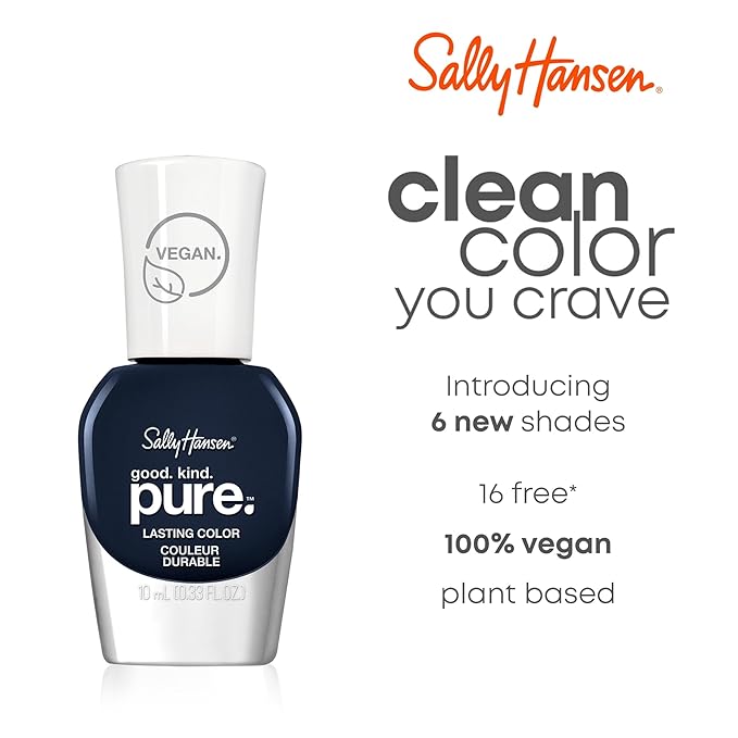 Sally Hansen Good. Kind. Pure. Nail Polish | Plant-Based, Vegan, 16-Free Formula | Opaque, Shiny | 230 Pink Cardamom | Warm Beige Nail Color