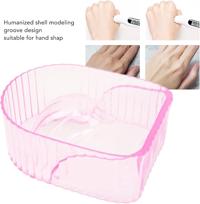 Hand Soaking Bowl, Acrylic Soften Dead Skin Clean Nail Manicure Wash Soaker Tray, Nail Art Hand Wash Remover Soak Bowl for Beauty Salon ()
