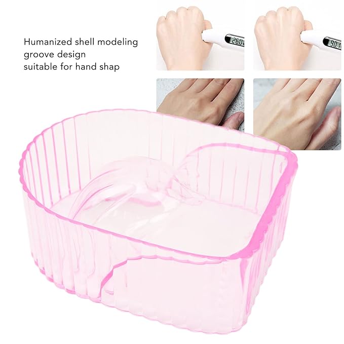 Hand Soaking Bowl, ANGGREK Acrylic Nail Soak Off Bowl Nail Remover Bowl for Soften Dead Skin Clean Remover Gel Polish Nail Manicure Wash Soaker Tray for Beauty Salon (Transparent )