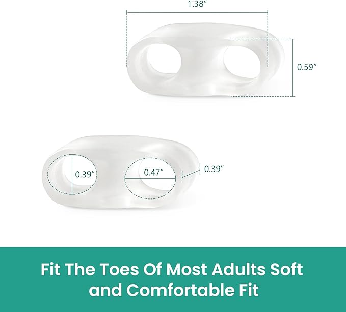 Welnove Tailor's Bunion Corrector Pads - 8 Pack Pinky Toe Protector, Bunion Corrector with Separator for Women Men, Gel Bunion Shield for Foot Pain Relief(Sport Spacers)