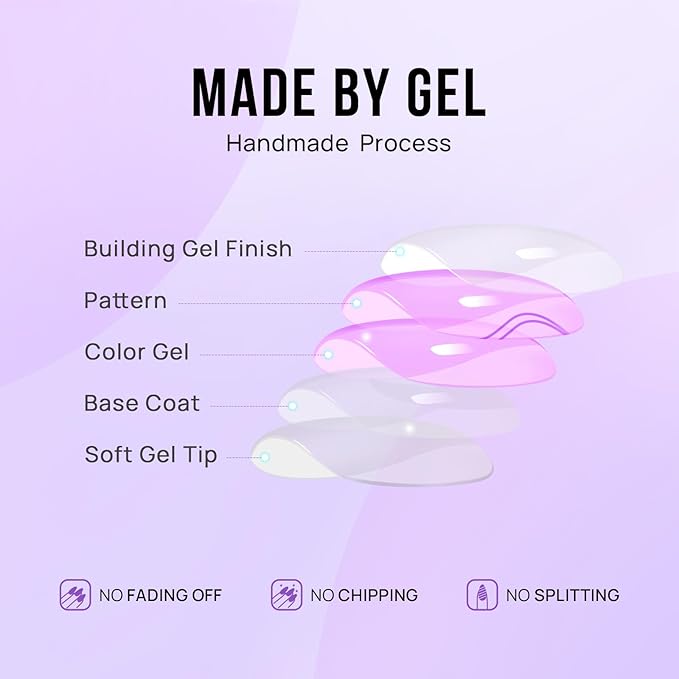 BTArtbox Press On Nails Short - Dark Oval Press On Nail, Chrome Glazed Glue On Nails, Supremely Fit & Glossy Stick On Nails in 16 Sizes - 30 Fake Nails Kit, Magic Mirror