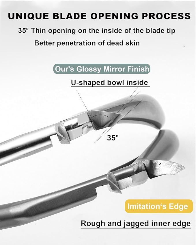 Cuticle Nippers, Professional Accurate Fast Sharp Small Jaw Cuticle Cutters, Nail Cuticle Cutting Pliers, Nail Dead Skin Remover Tool,Stainless Steel Cuticle Trimmer, Silver, Jaw 4mm