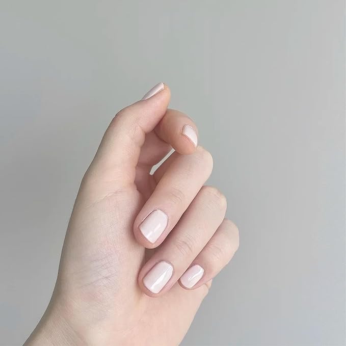 COSMOO Quick Dry Nail Polish, Nude Pink Chip Resistant Manicure, Non-Toxic, Vegan, Cruelty Free, 12ml, Fast Drying in 60 Seconds (Sheer Pale Pink)