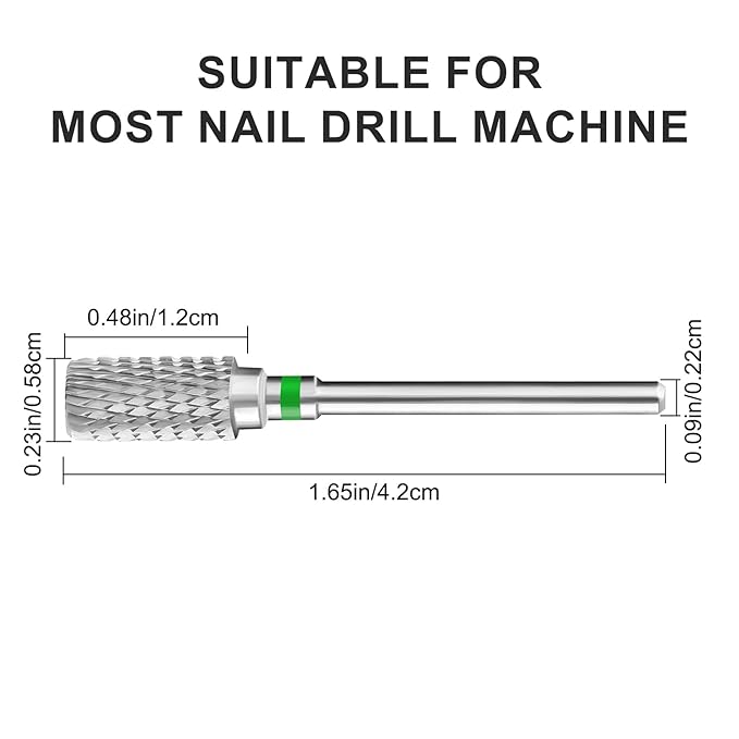 Professional Electric Nail Drill Bits 3/32" Carbide Bit Cuticle Drill Bits Nail Files for Fast remove Acrylic or Hard Gel Nail Drill Bit for Manicure Pedicure(Silver, Coarse Grit)