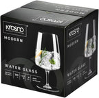 Krosno - Stemmed Tulip Water Glasses, 11.2 oz, Ideal Goblets - Image 9