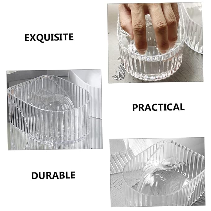 2pcs Clear Nail Soaking Bowl Manicure Soak off Bowl for Gel Polish Removal Nail Removal Tool for Salon Home Use for Cuticle Softening