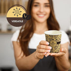 PAMI Disposable Paper Coffee Cups 8 oz, Single-Use, Leak Resistant - Image 5