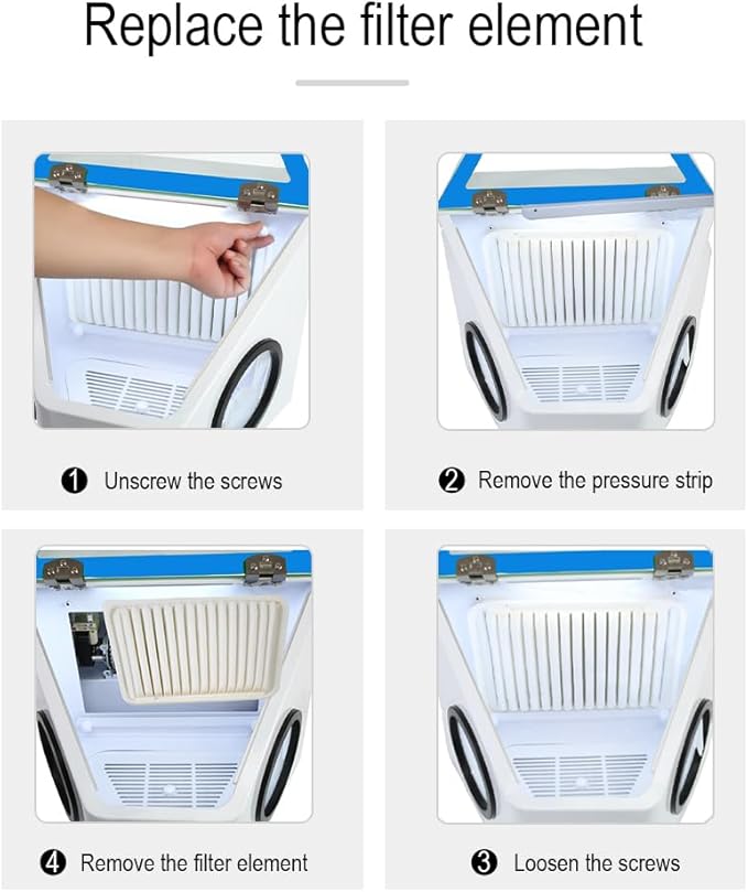 Dust Collector Extractor with Shadowless Lamp for Sandblasting and Grinding Vacuum Cleaner JG-220