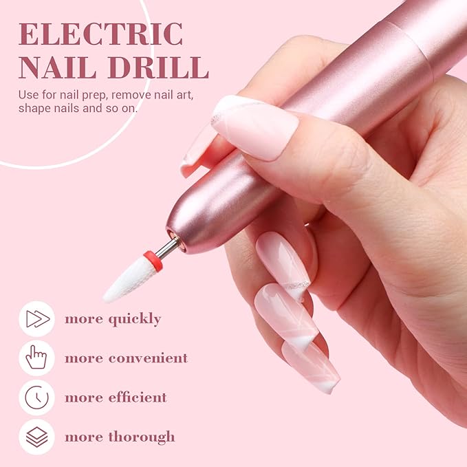 SAVILAND Essentials Acrylic Nail Kit with Drill: Professional Nails Kit Acrylic Set with Everything U V Light Gel Polish Nail Glue Tips Nail Art Supplies for DIY Home Salon