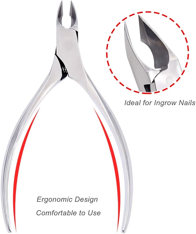 Nail Clippers, SZQHT Precision Toenail Clipper Tool for Thick or Ingrown Toenails Heavy Duty Stainless Steel Toe Nail Clippers Includes Safety Tip Cover