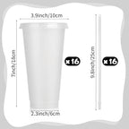 Hxezoc 16 Pieces Reusable Cups - Image 2